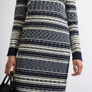 Tory Burch Navy and White Patterned Dress
